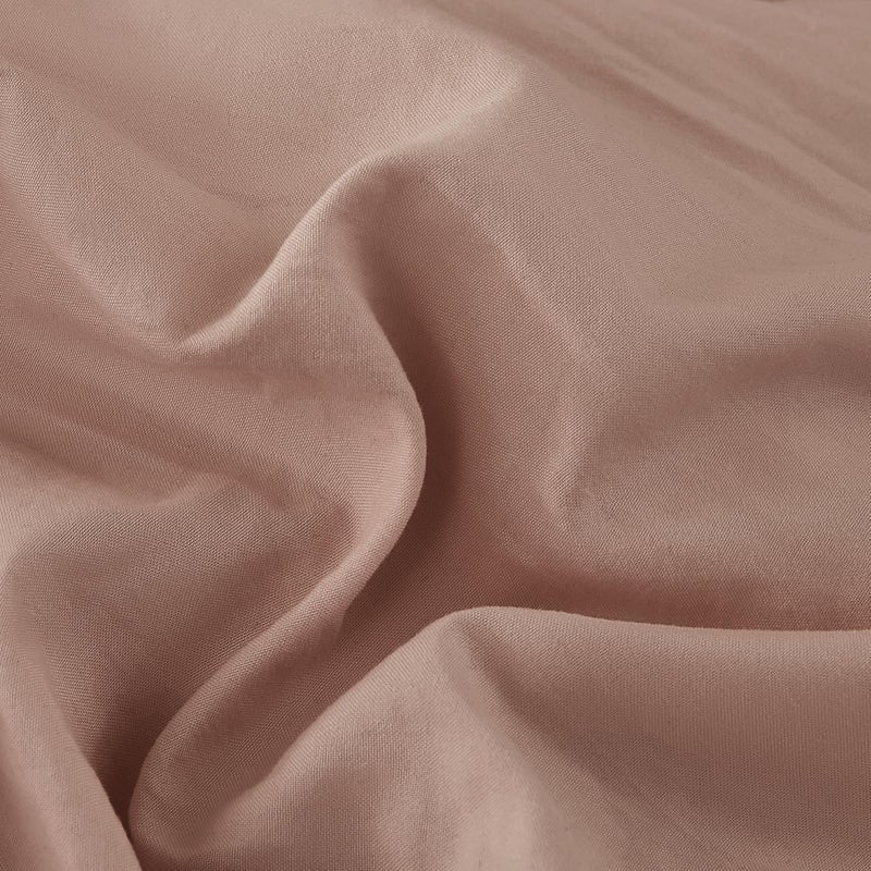 WRENSONGE Queen Comforter Set - 3 Pieces Dusty Pink Comforter Prewashed Soft Lightweight for All Seasons,Fluffy Down Alternative Comforters Queen Size with 2 Pillow Shams - Image 5