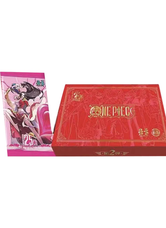 East Man Society One Piece Third Play Pirate Animation Surrounding Fun Card Blind Box Unpacking Products Listed And Snapped Up-Color:Cloud Card One Piece The Second 25th Anniversary Edition Comes In A Box Of 12 Packs, 2 Cards + 1 Piece Per Pack  - Image 1