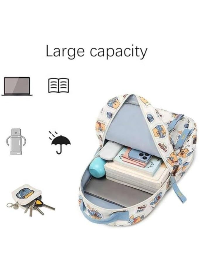 School Backpack For Students Multi-function for School Bookbag, Laptop 15.6 inch Backpack, Travel and Daypack Waterproof Casual for unisex - 45cm x 14cm x 30cm (Coffee Cat) - Image 3