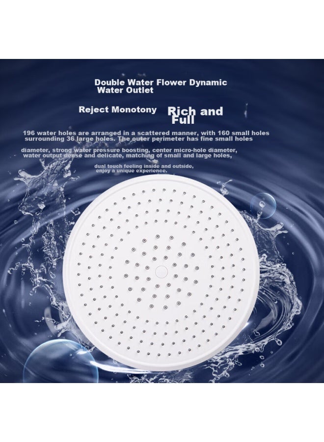 Jomoo High-pressure Shower Head With Dual Pressure Boost, Descaling Rain Shower, Large Top Spray G177011-1x01 - Image 2