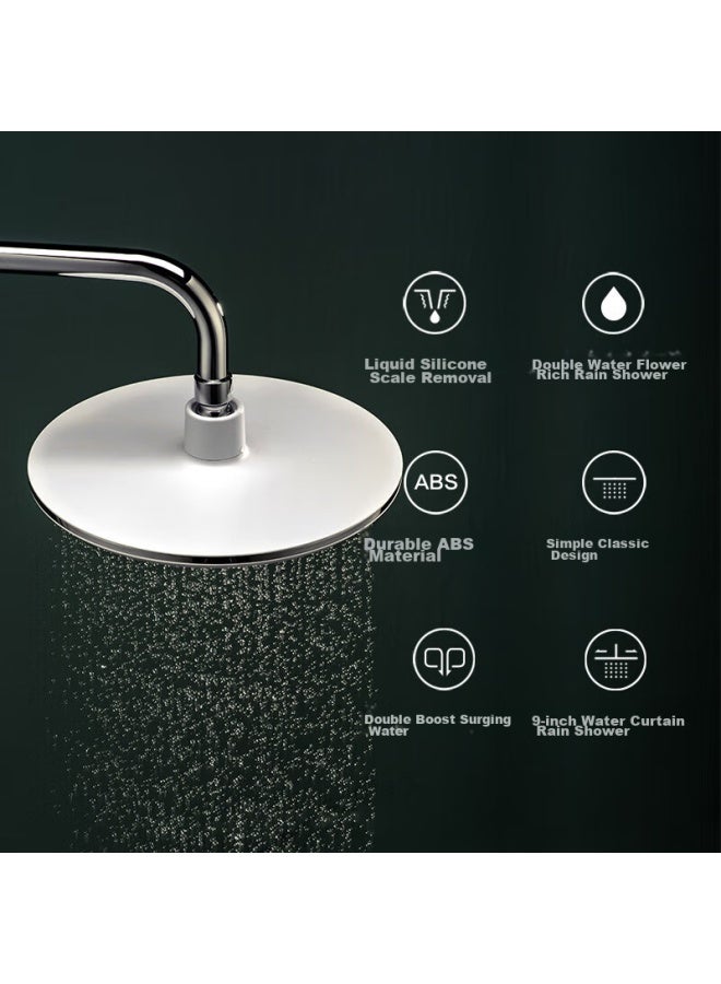Jomoo High-pressure Shower Head With Dual Pressure Boost, Descaling Rain Shower, Large Top Spray G177011-1x01 - Image 5
