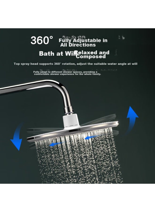 Jomoo High-pressure Shower Head With Dual Pressure Boost, Descaling Rain Shower, Large Top Spray G177011-1x01 - Image 4