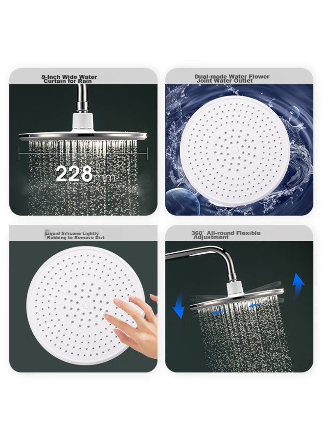 Jomoo High-pressure Shower Head With Dual Pressure Boost, Descaling Rain Shower, Large Top Spray G177011-1x01 - Image 3