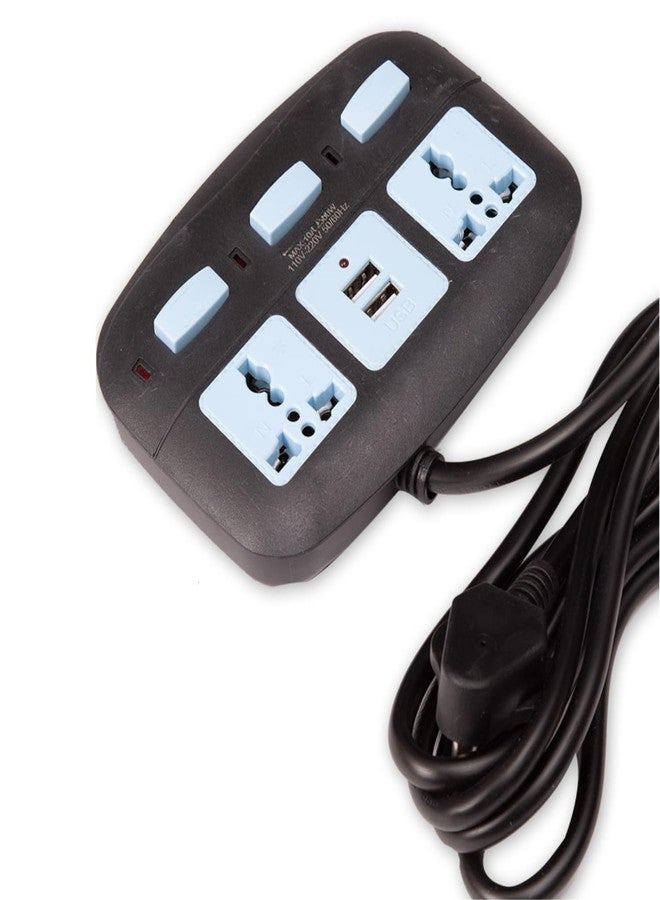 Drumstone (10 Years Warranty) Universal 3-Socket Power Extension Board with USB Ports | 2 Meter Cord | Fast Charging, Surge Protection, Smart IC for Home, Office, Laptop, Mobile & Gadgets - Image 5