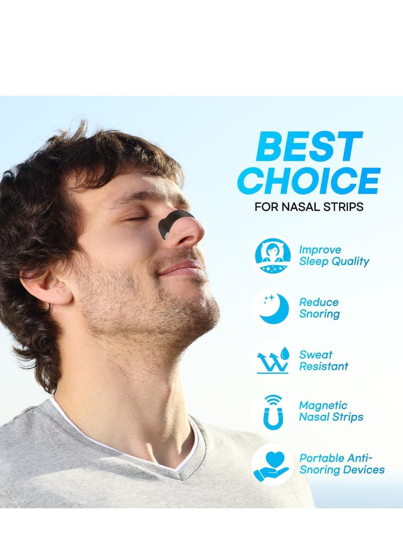 Magnetic Nose Strips – Extra Strength Nasal Strips for Snoring Relief, Anti Snore Nose Strips to Improve Breathing, For Sleep & Sports Use (15 pairs) - Image 2