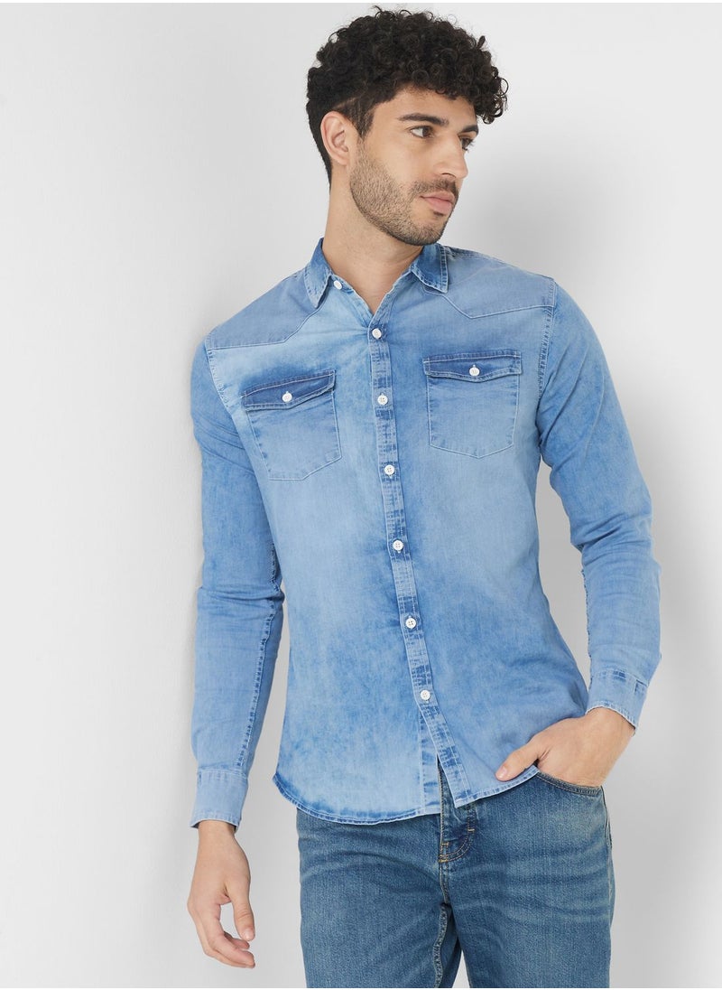 Seventy Five - Muscle Fit Full Sleeve Shirt - Image 1