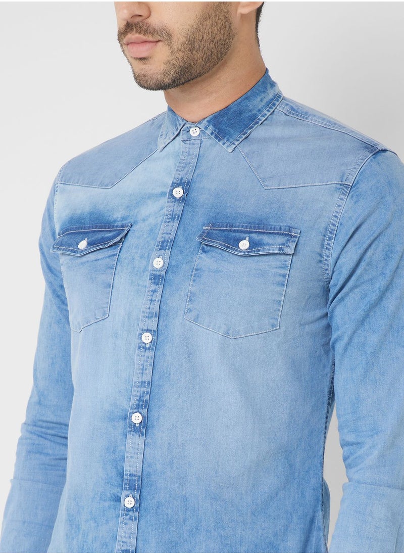 Seventy Five - Muscle Fit Full Sleeve Shirt - Image 1