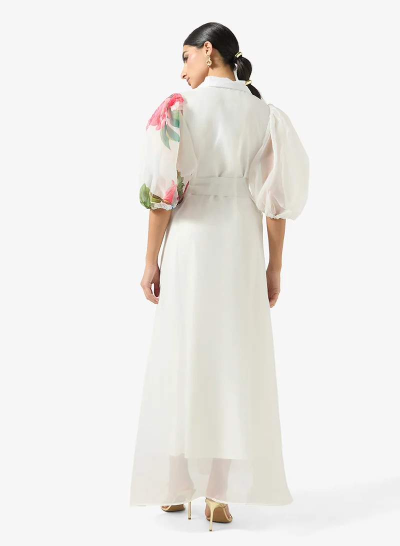 خزانة فستان بطبعة زهور