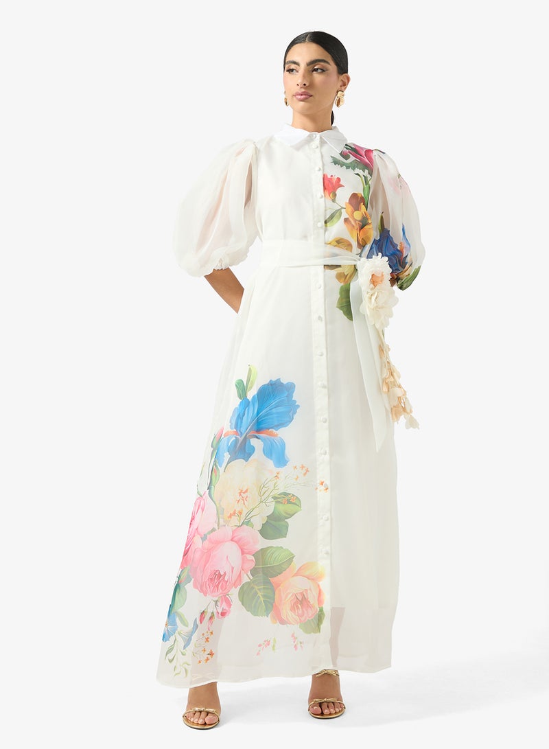 خزانة فستان بطبعة زهور - Image 1