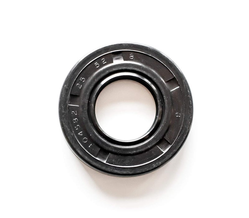EAI Oil Seal 25mm X 52mm X 8mm (5 PCS) TC Double Lip w/Spring. Metal Case w/Nitrile Rubber Coating - Image 1