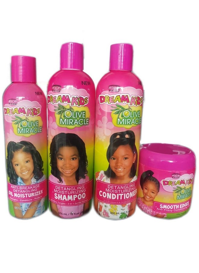 African Pride Pride Kids Olive Miracle Detangling Moisturizing Set Of 4 Products  - Image 2