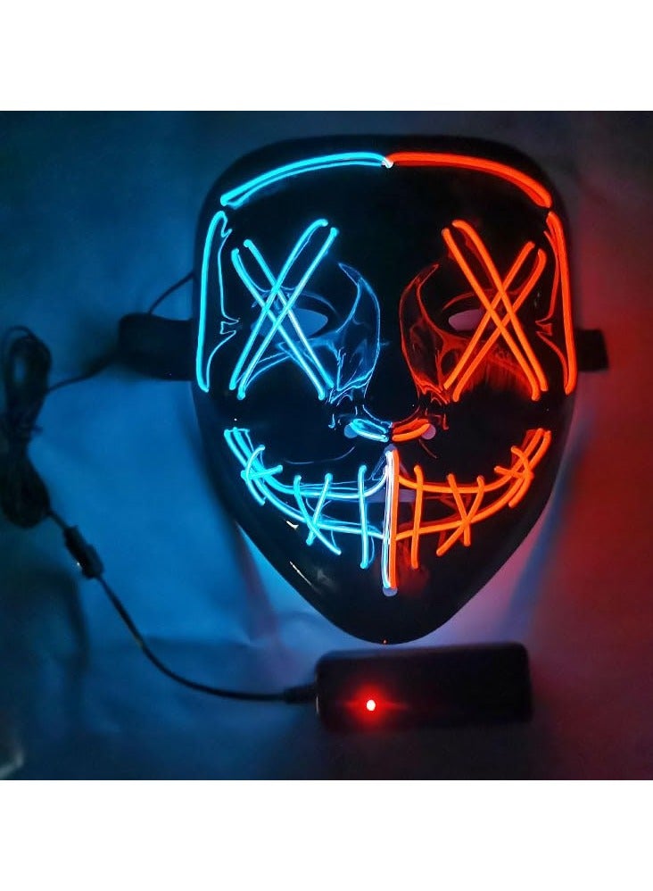 LED Light Mask Face-Changing Mask El Mask Halloween (A) - Image 1