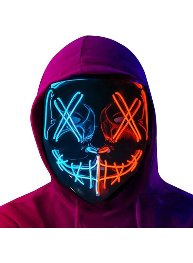 LED Light Mask Face-Changing Mask El Mask Halloween (A) - Image 4