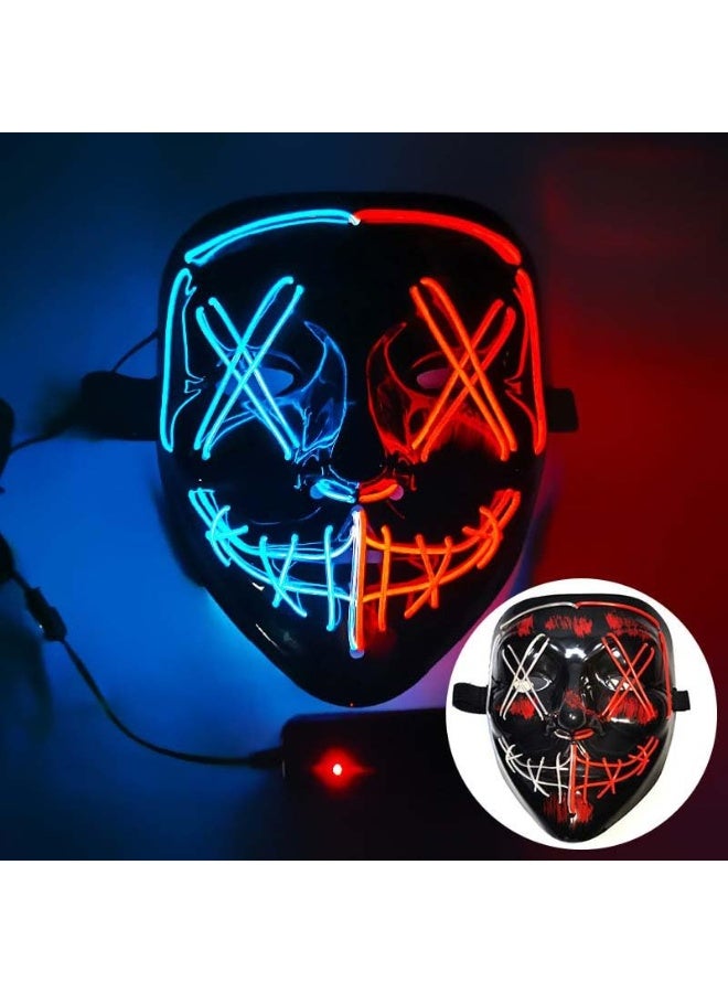 LED Light Mask Face-Changing Mask El Mask Halloween (A) - Image 5