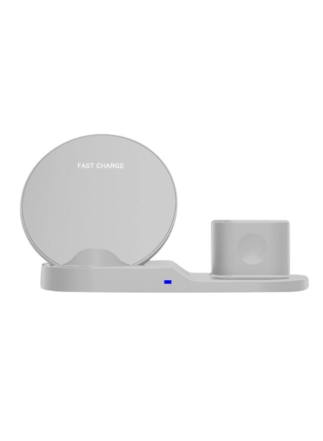 Wireless Charger 3 in 1 Wireless Fast Charging Station Compatible with iWatch 8/7/6/5/4/3/2 SE/AirPods 2 Pro/iPhone 14/13/12/11/11Pro Max/X/XS/Galaxy S22/S21 (White) - Image 5