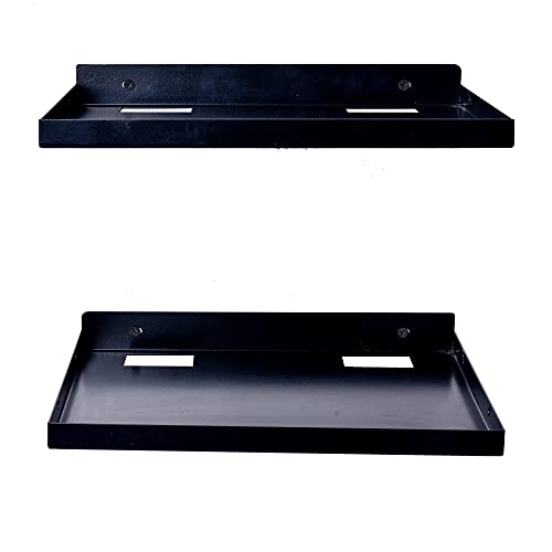 D&V ENGINEERING - Creative in innovation D&V Engineering Metal Heavy Duty, Sturdy Design, Wall Mount Stand/Set Top Box/WiFi Router Stand, Tray Size-11"X 9" - Black (Set of 2) - Image 4