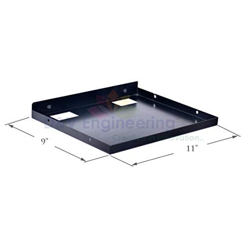 D&V ENGINEERING - Creative in innovation D&V Engineering Metal Heavy Duty, Sturdy Design, Wall Mount Stand/Set Top Box/WiFi Router Stand, Tray Size-11"X 9" - Black (Set of 2) - Image 3