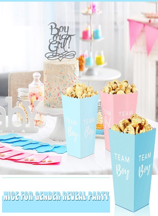 Hotop 50 Pack Gender Reveal Popcorn Paper Boxes Pink and Blue Candy Mini Favor Treat Cups for Girl Boy Baby Shower Gender Reveal Party Decorations Supplies(Blue, Pink) - Image 5