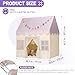Senodeer Kids Play Tent Indoor Mat Tassel Garland Star Lights Purple Checkered Girls Tent Playhouse Kids Toys for Boy Girl Birthday Gift - Image 4