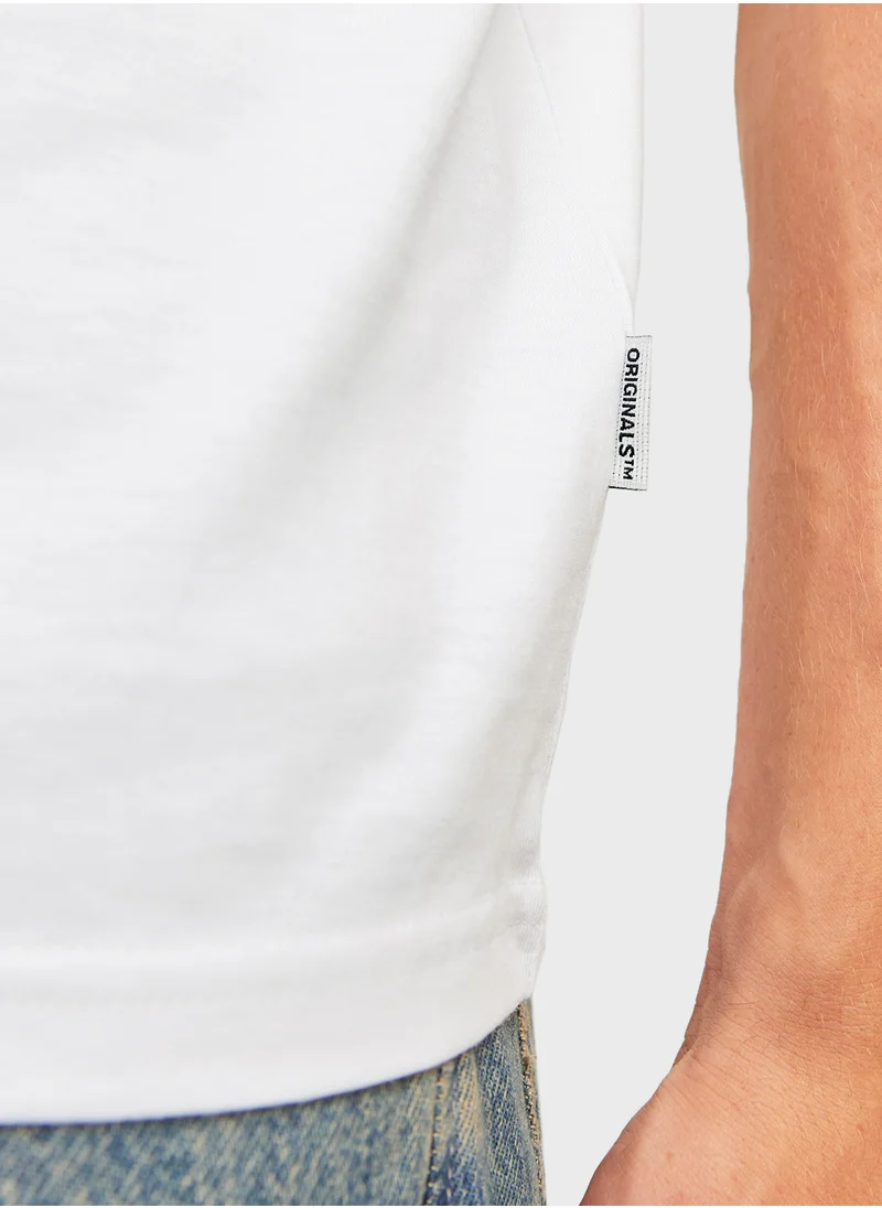 JACK & JONES Slogan Crew Neck T-Shirt