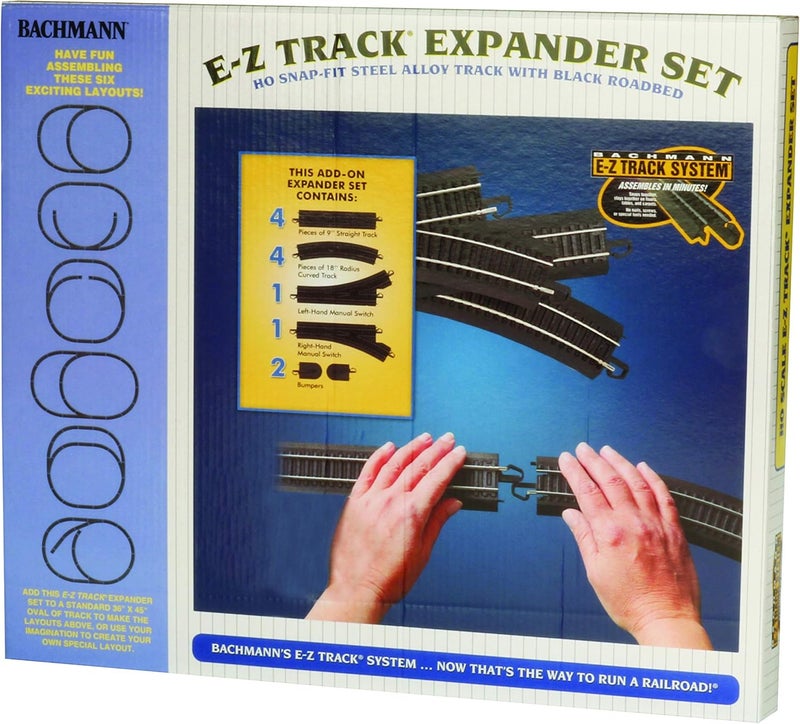 Bachmann Trains E-Z Track Expander Set - HO Scale Steel Alloy Rail with Black Roadbed - Image 1