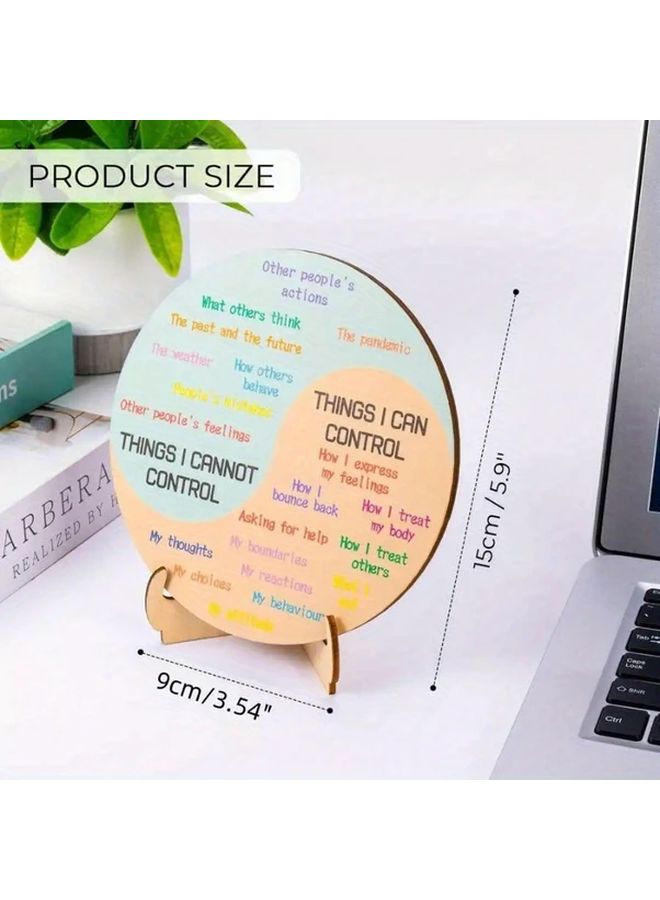 Double Sided Emotion Wheel With Desk Stand Color Coded Feelings Chart 1pc - Image 4