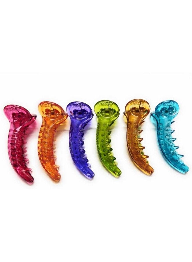 Blubby Banana Mirchi Hair Clutcher Clip Claw for Women and Girls - Set of 6 Vibrant Multicolor Hair Clutches - Stylish and Ouchless Hair Accessories for All Hair Types - Image 1