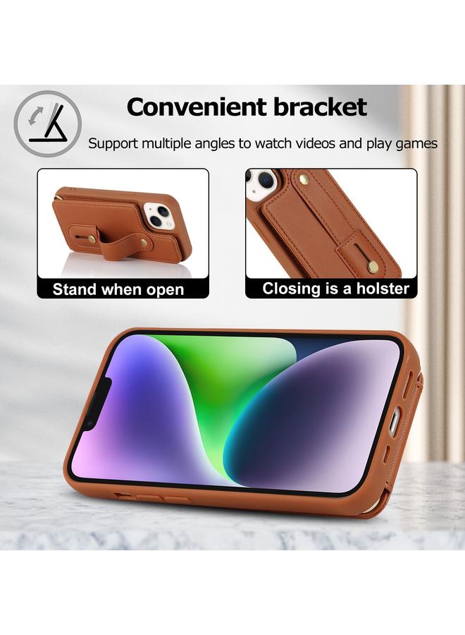 S-TOP Case For iPhone 12 Pro Max Wristband Vertical Flip Wallet Back Cover Phone Case - Image 5
