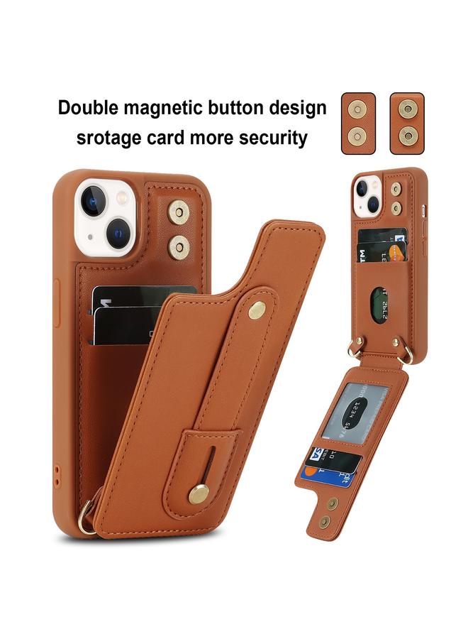 S-TOP Case For iPhone 12 Pro Max Wristband Vertical Flip Wallet Back Cover Phone Case - Image 2