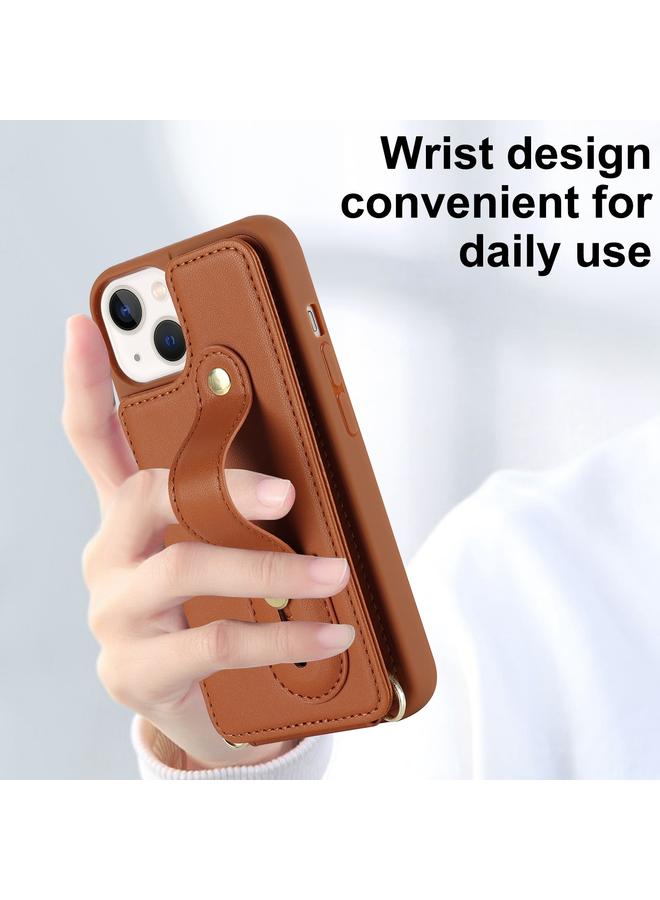 S-TOP Case For iPhone 12 Pro Max Wristband Vertical Flip Wallet Back Cover Phone Case - Image 4