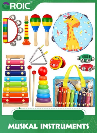 Toddler Musical Instruments,Wooden Percussion Instruments for Baby Kids Preschool Educational Musical Toys Set,Kids Musical Instruments Set with Carrying Bag,Educational Toys - pzsku/Z3AF3069E4CB45F9708E0Z/45/1747897186/d0ccdb5e-8e3a-420b-a9ad-fe25ca5ec2e4
