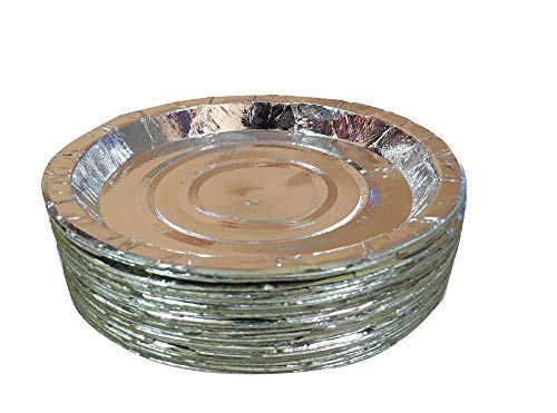 Ukal Disposable Paper Pattal Bowl Dona Plate ( Silver , Plate Size: 7 Inch , Bowl Size: 4.5 Inch , 50 Pcs Paper Plate , 50 Pcs Dona Bowl ) - Pack of 100 - Image 5