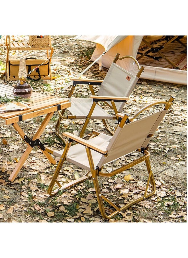 Naturehike Mw02 Outdoor Folding Chair | Lightweight And Durable Folding Chair | Plastic Construction, Supports 265 Lbs, Portable Design | Khaki  - Image 2