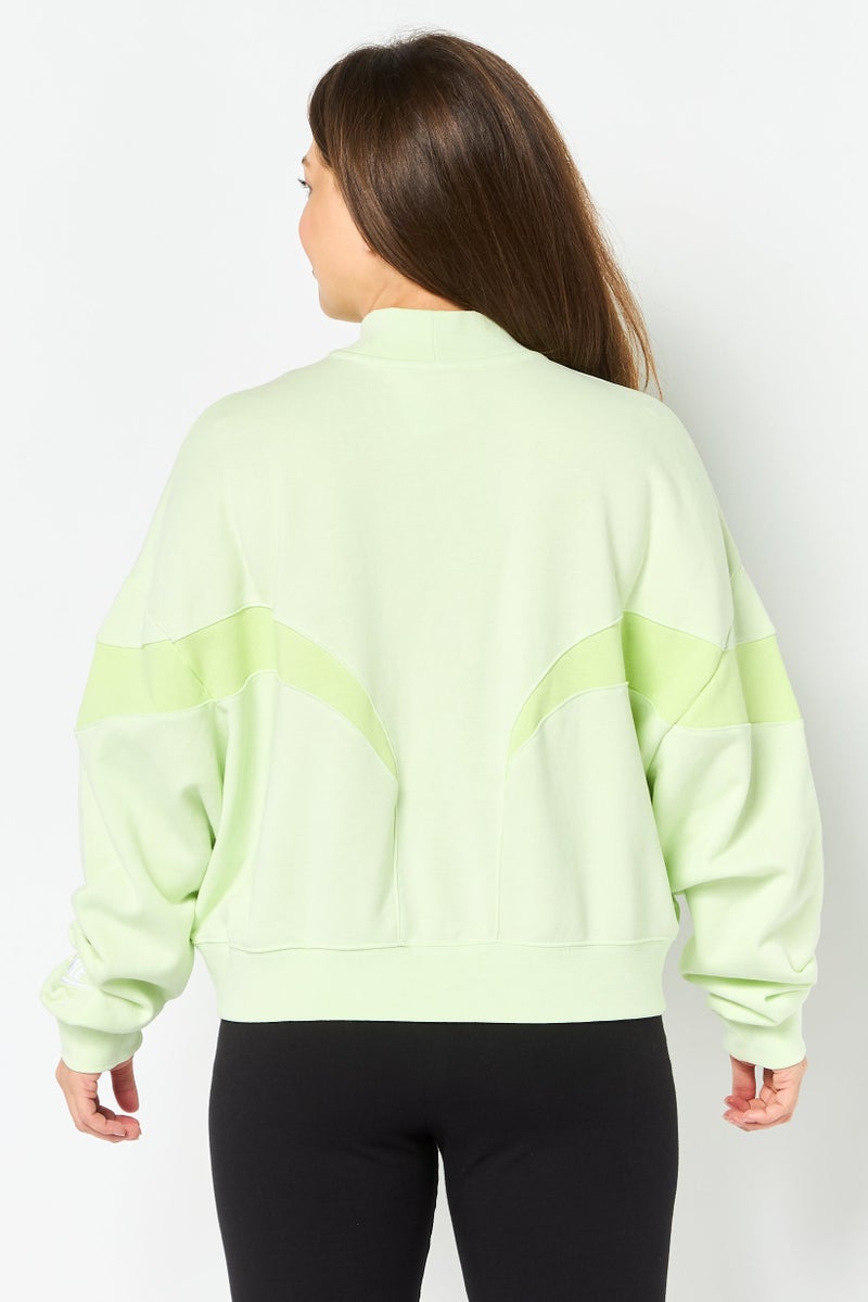 Nike Women Oversized Fit Long Sleeve Outdoor Sweatshirt, Light Green - Image 2
