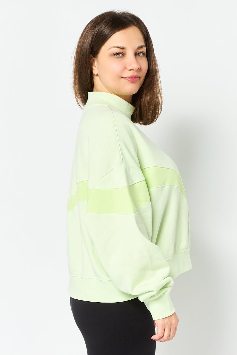 Nike Women Oversized Fit Long Sleeve Outdoor Sweatshirt, Light Green - Image 3