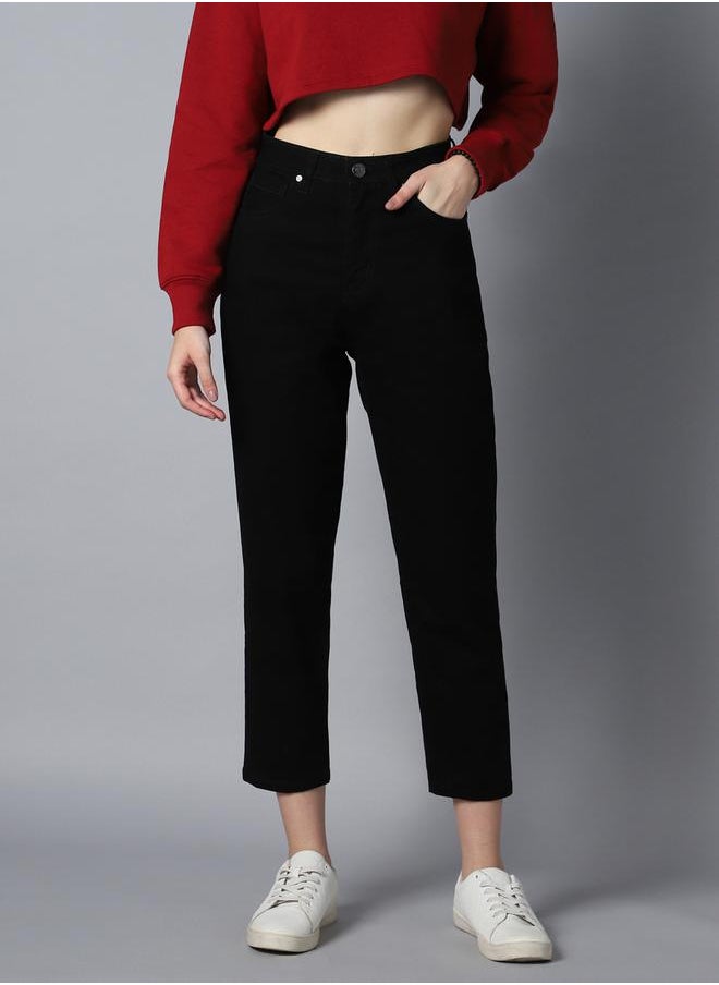 HIGH STAR - High Rise Cropped Jeans by Styli - Image 1
