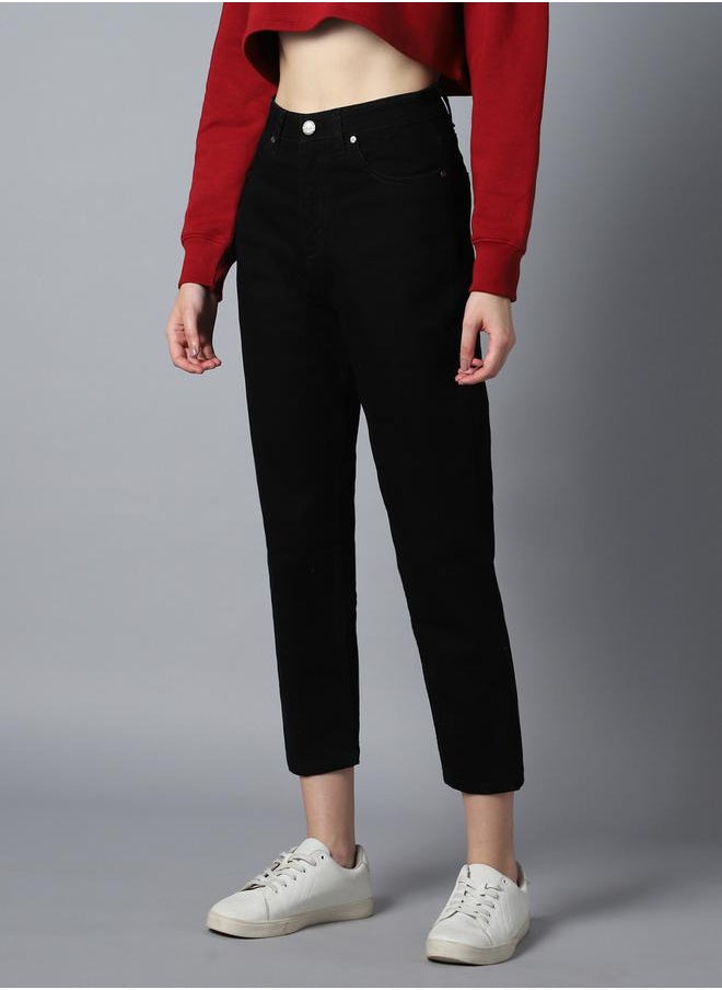 HIGH STAR - High Rise Cropped Jeans by Styli - Image 1