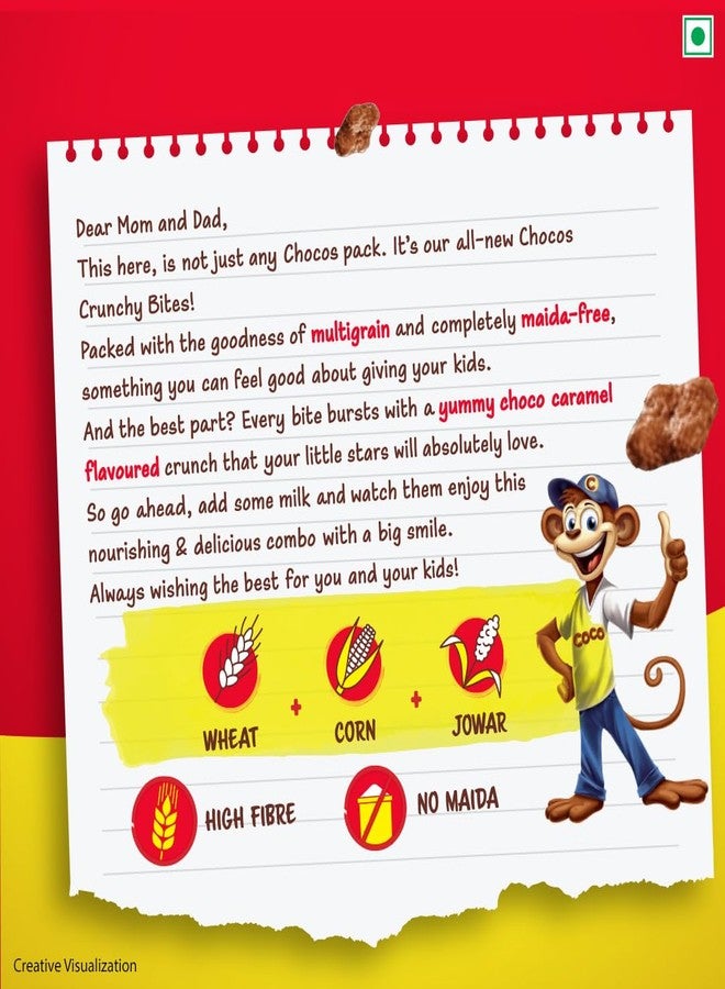 Kellogg's Chocolatecrunchy Bites | Source Of Calcium, High In Protein, With 10 Essential Vitamins & Minerals, Source Of Fibre | Breakfast Cerea L For Kids | 375G - Image 5