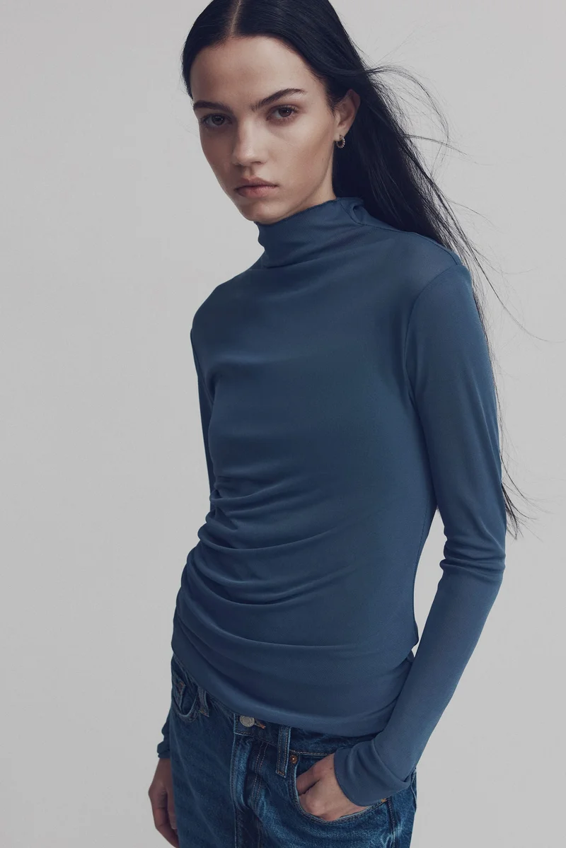 H&M Sheer jersey top