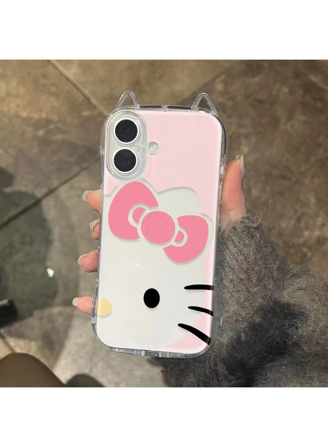 NIBEMINENT Big Face Bow Kt Cat Protective TPU Case Cover For iPhone 17 Pro - Image 1