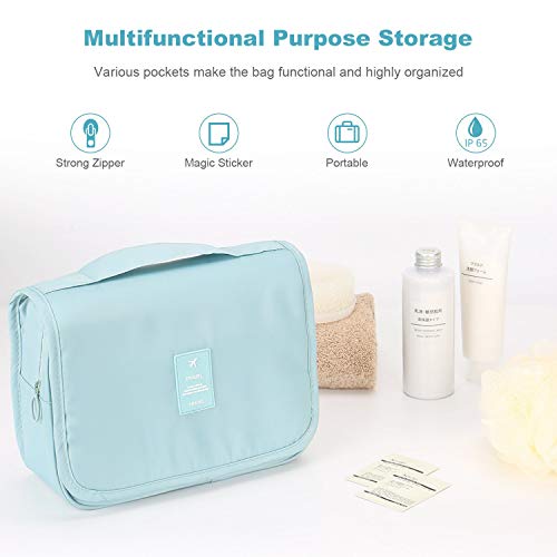 Storescent Girls' Hanging Carry-On Case Cosmetic Bag for Vacation, Trips, and Gym (Beige) - Image 5
