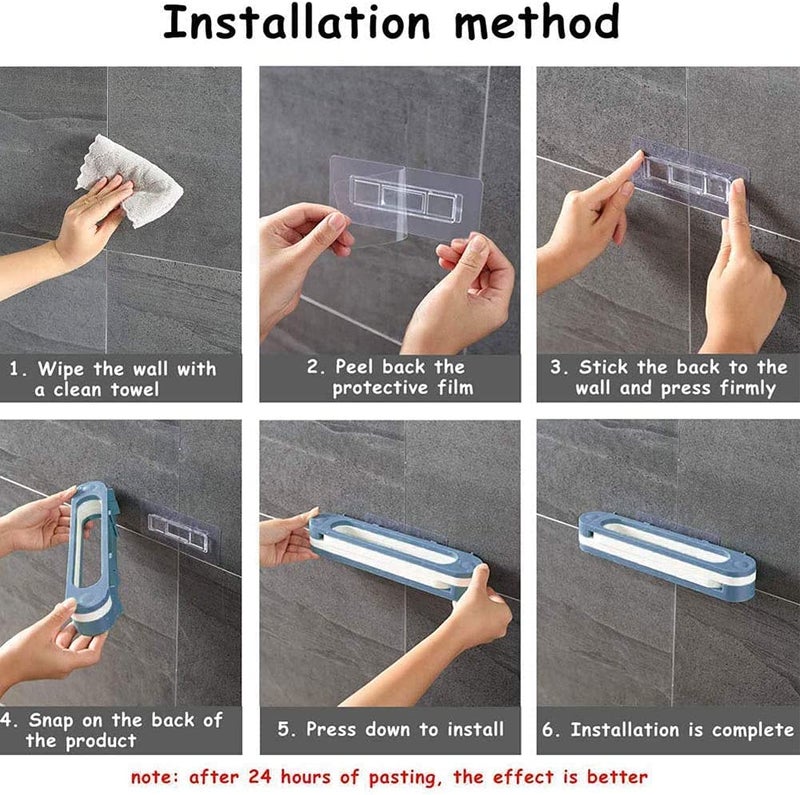 KolorFish 3 in 1 ABS Slippers Rack Shoes Organizer Wall Mounted Holder Hanger Foldable Towel Storage for Bathroom Door Towel Organiser Rack (Pink) - Image 5