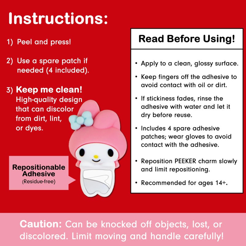 Sonix x Sanrio Hello Kitty & Friends Peekers - Pastel Series Blind Box - Adhesive Decorative Mini Figures - Includes Hello Kitty, My Melody, Kuromi, Little Twin Stars, or Mystery Character - Image 5