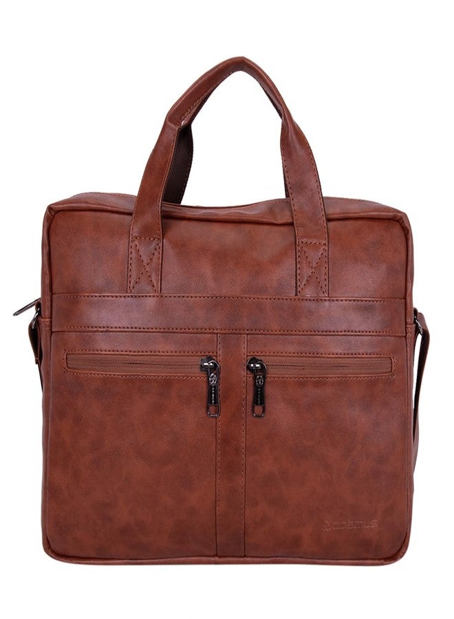 COSMUS CAVALIER 14 Laptop Carrying Messenger Bag for Office Use (Tan) - Image 1