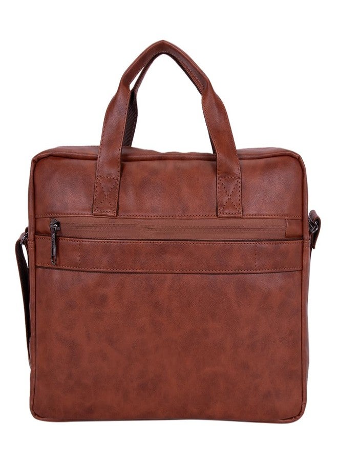 COSMUS CAVALIER 14 Laptop Carrying Messenger Bag for Office Use (Tan) - Image 2