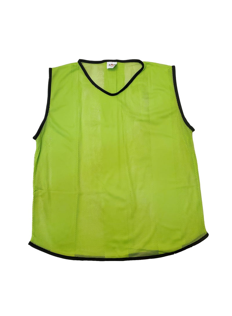 MAM 12 Pieces Football Training Vest Senior Size Light Green - Image 3