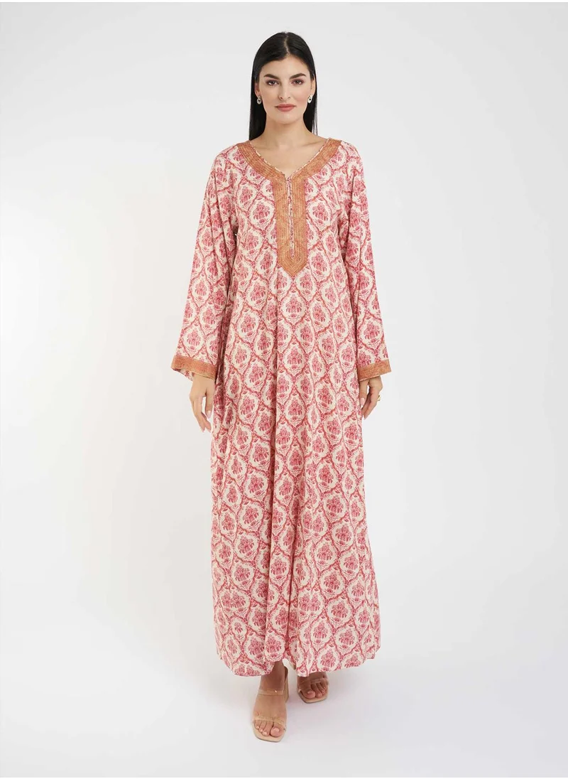 كشخة Viscose Printed Jalabiya