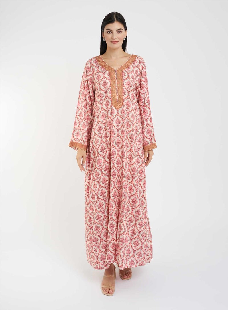 KASHKHA Viscose Printed Jalabiya - Image 1