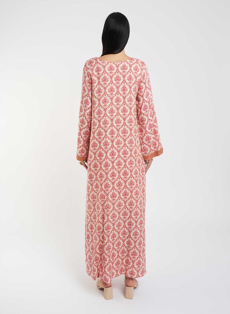 KASHKHA Viscose Printed Jalabiya - Image 3