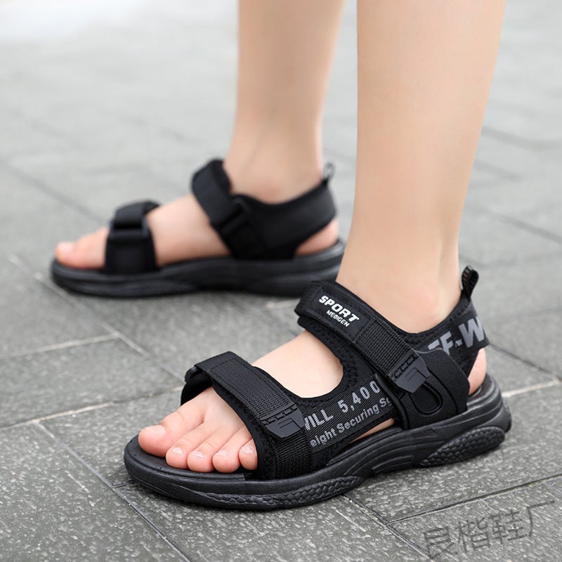Jinjiang Factory Boys' Sandals 2025 Summer Children'S Beach Shoes For Older Kids Students Soft Sole Non-Slip Boys' Shoes Outdoor - Image 2